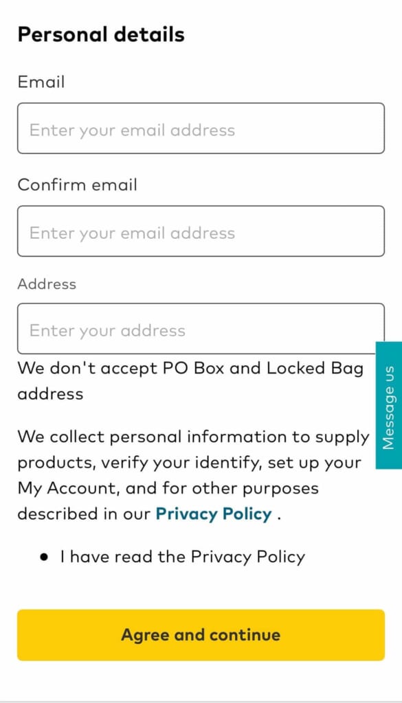 Optus SIMカード有効化